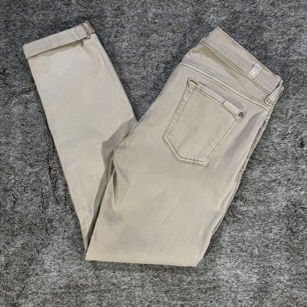 7 For All Mankind The Skinny Crop And Roll Jeans Sz 28